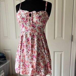 RSQ Pink and Coral Floral Mini Dress
